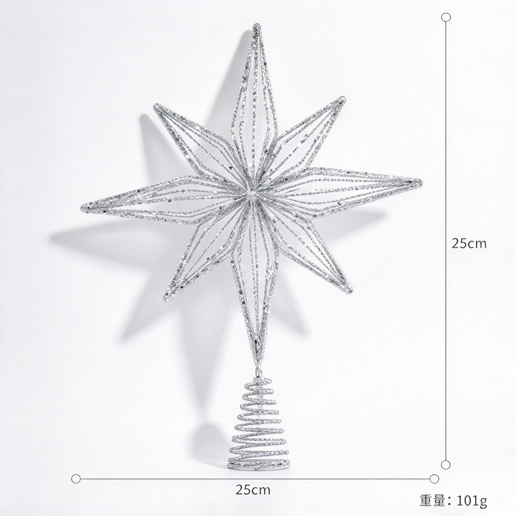 Christmas Decorations Set-Winter White & Silver