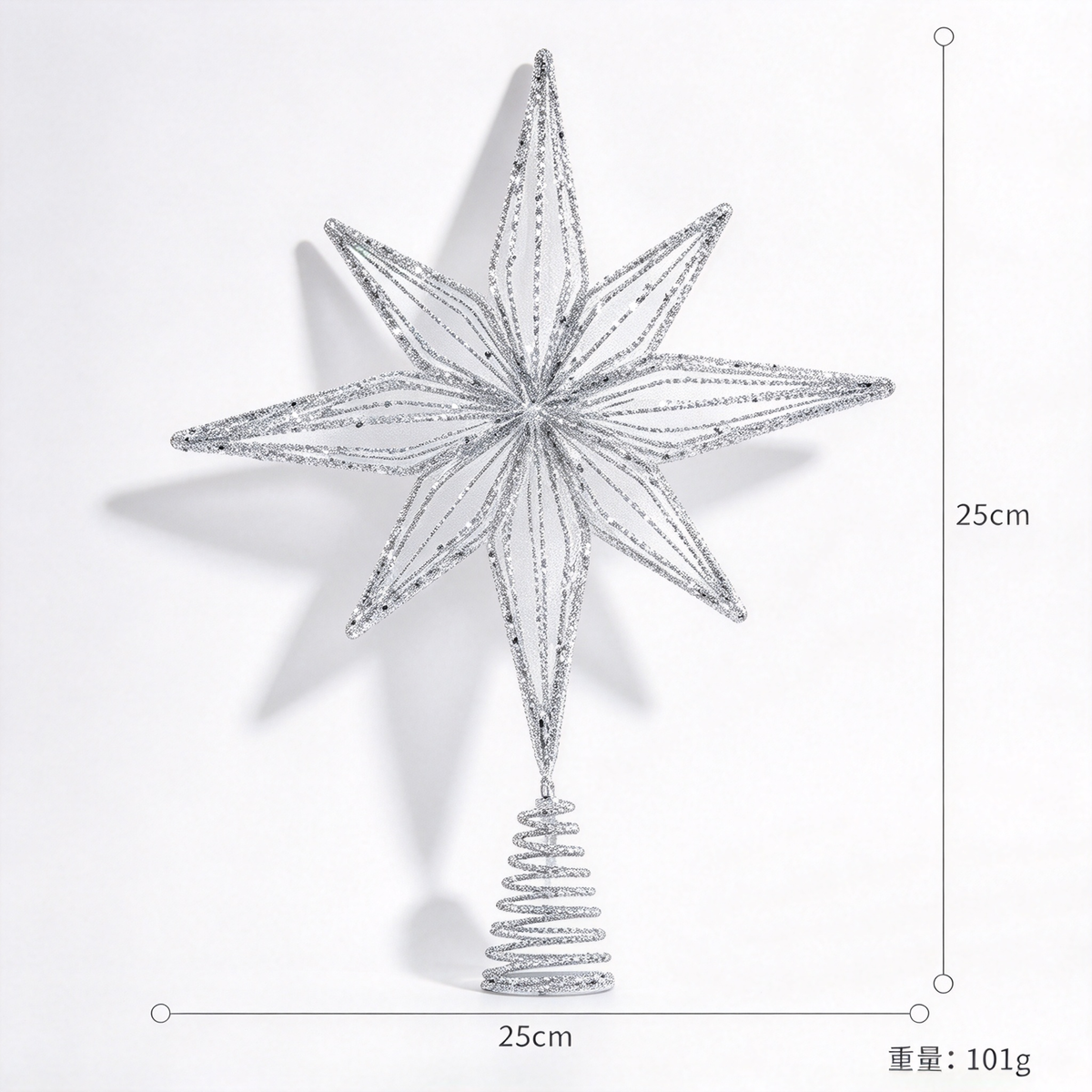 Christmas Decorations Set-Winter White & Silver