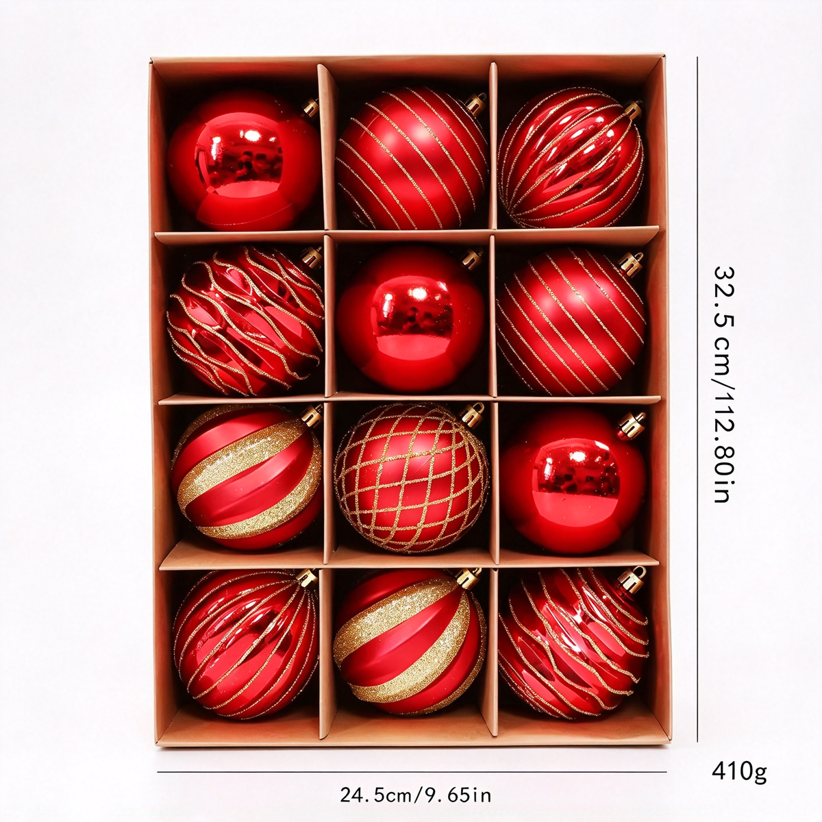 Christmas Decorations Set-Classic Red & Gold