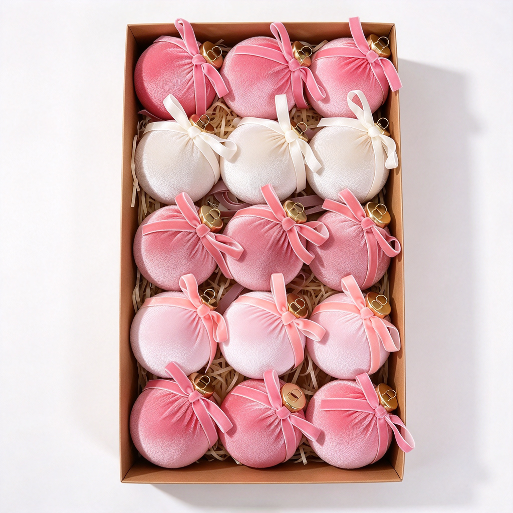 Christmas Decorations Set-Pink & Champagne