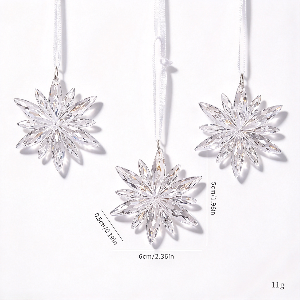 Christmas Decorations Set-Winter White & Silver