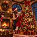 Christmas Decorations Set-Classic Red & Gold