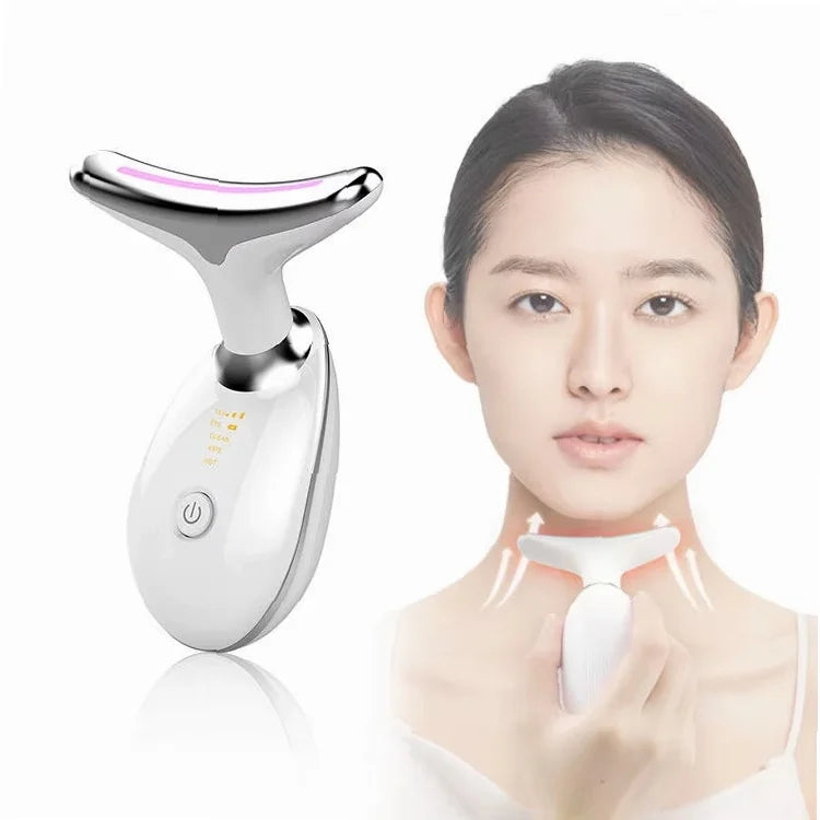 3/7 Color Vibration Massager, Multifunctional Face Neck Lift & Double Chin Reducer