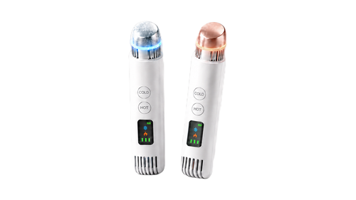 Cold & Warm Depuffing Wand for Face and Eyes, 2-in-1 Cooling Facial Wand for Puffy Eyes, Gentle Heat Skincare Tool for Serums, Portable Under Eye Massager for Daily Beauty Routine
