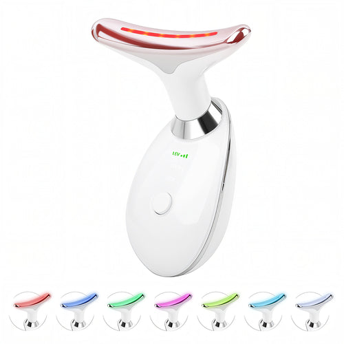 3/7 Color Vibration Massager, Multifunctional Face Neck Lift & Double Chin Reducer